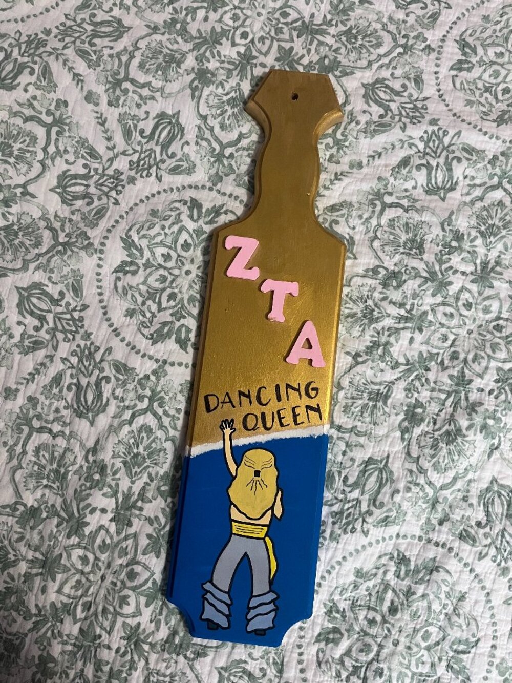 ZTA Sorority Painted Paddle- Dancing Queen